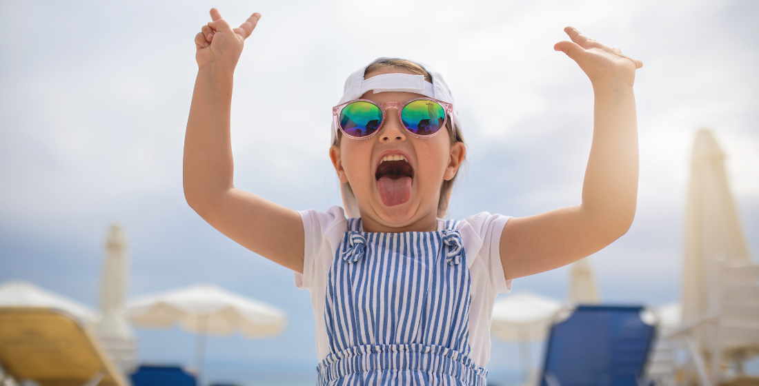 Happy kid with glasses